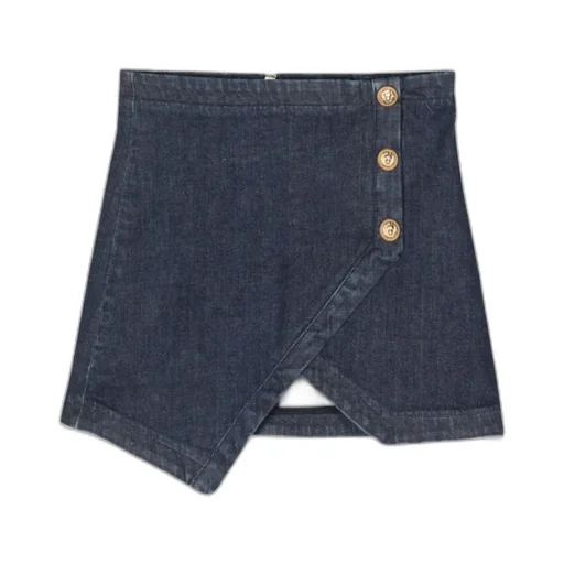 Asymmetric Denim Skirt