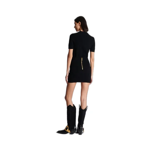 Fine-Knit High-Waisted Mini Skirt