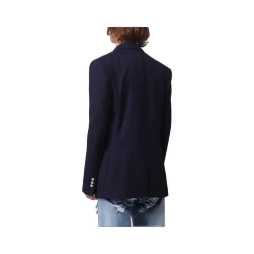 Button-Detailed Wool Blazer