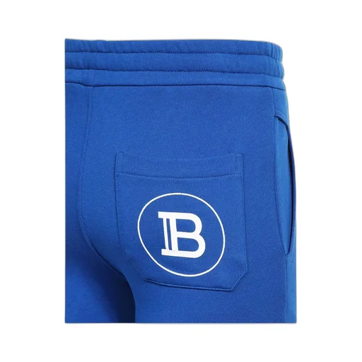 Logo Printed Cotton Jogging Bottoms