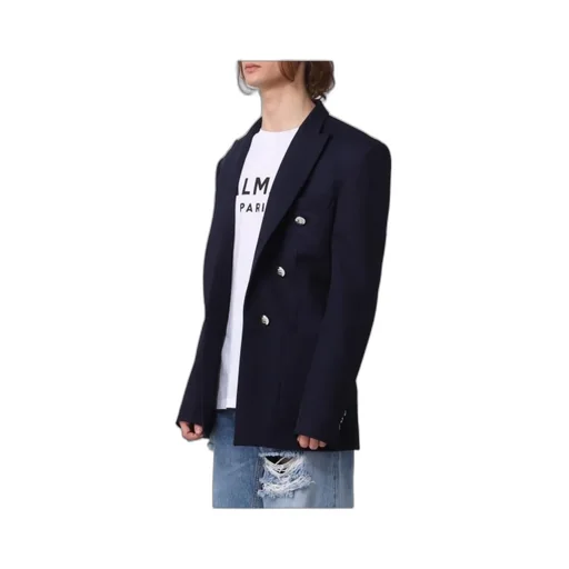 Button-Detailed Wool Blazer