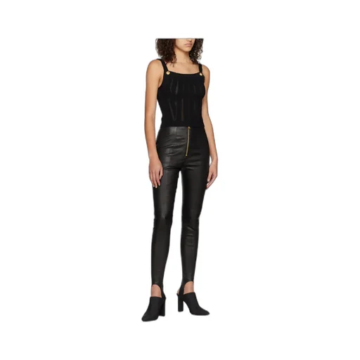 Grain Zipper Leggings