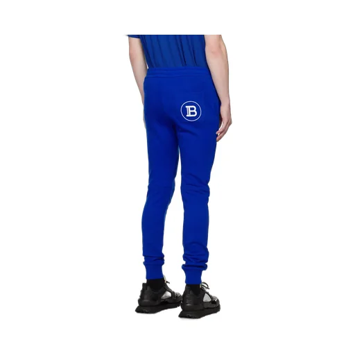 Logo Printed Cotton Jogging Bottoms