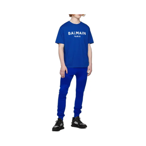 Logo Printed Cotton Jogging Bottoms