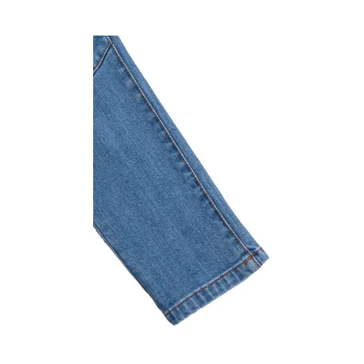 Ribbed-Knee Skinny-Cut Jeans