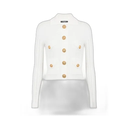 Long-Sleeved Ribbed Knitted Cardigan
