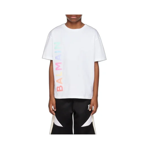 Cotton T-Shirt With Balmain Logo