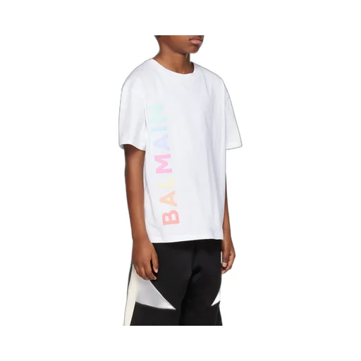 Cotton T-Shirt With Balmain Logo