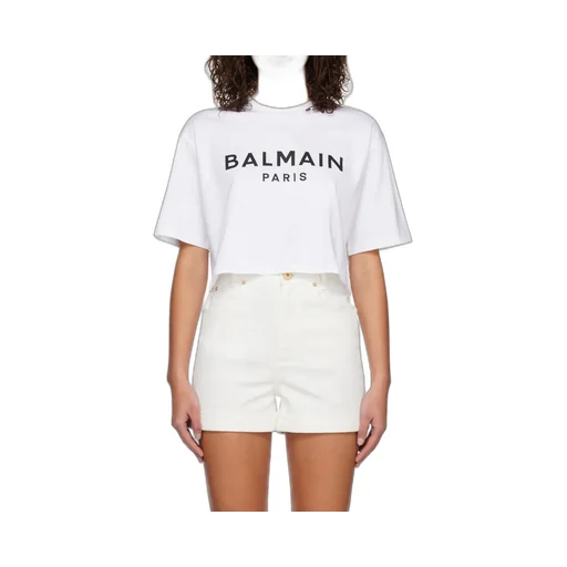 Logo Printed Cropped T-Shirt
