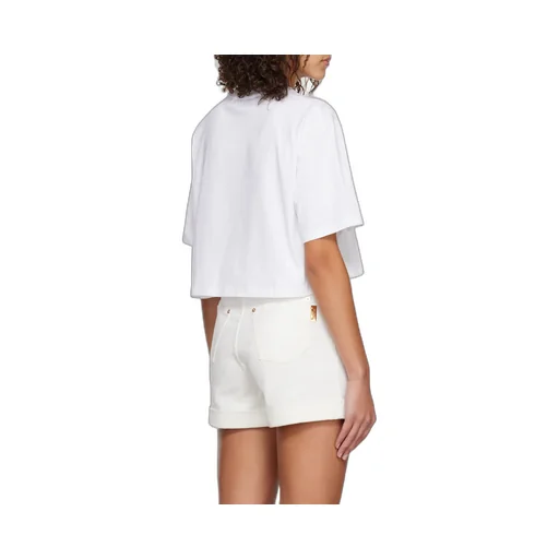 Logo Printed Cropped T-Shirt