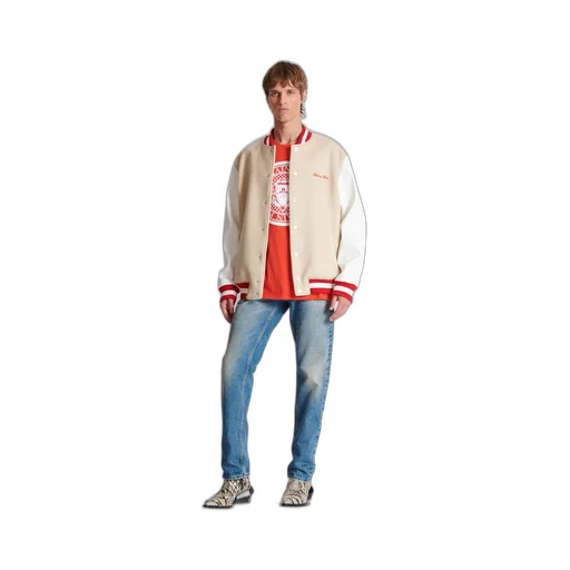 Logo Embroidered Varsity Jacket