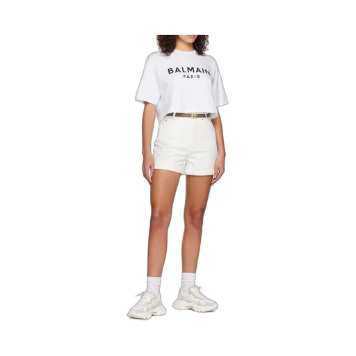 Logo Printed Cropped T-Shirt