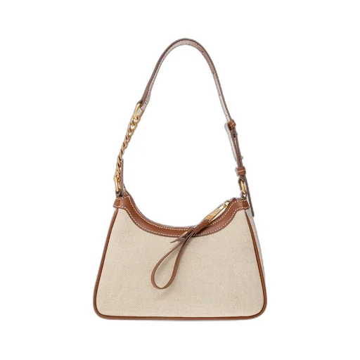 B-Army Canvas Bag With Leather Inserts