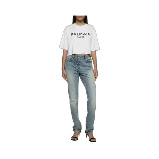 Logo Printed Cropped T-Shirt