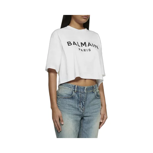 Logo Printed Cropped T-Shirt