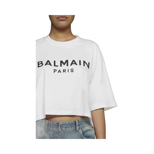 Logo Printed Cropped T-Shirt