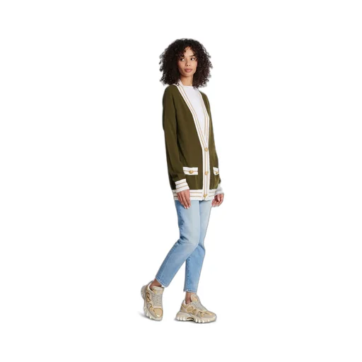 Cashmere Cardigan With Balmain Logo