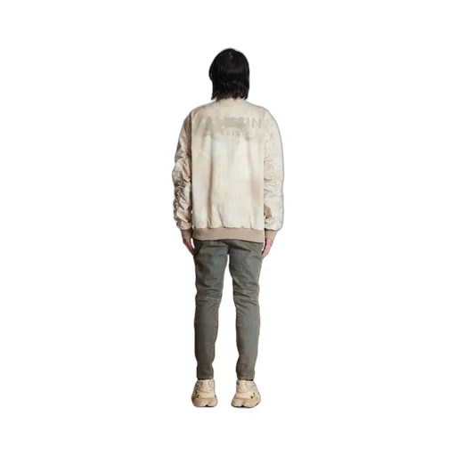Desert Print Cotton Bomber Jacket