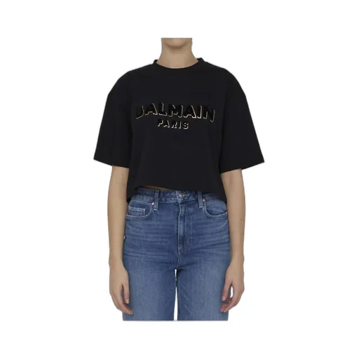 Logo-Print Cropped T-Shirt