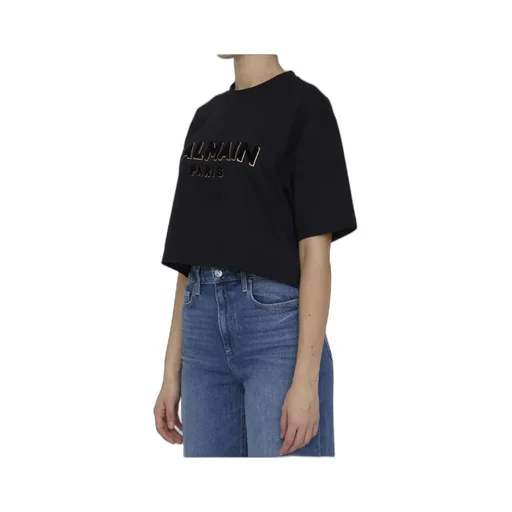 Logo-Print Cropped T-Shirt