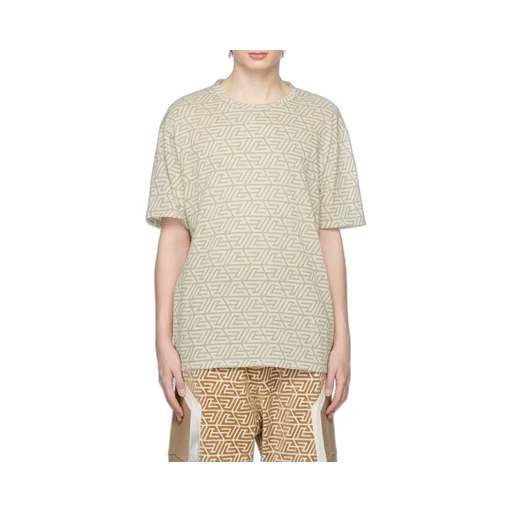 Oversized Cotton T-Shirt With Printed Pyramid Monogram