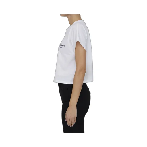 Logo-Print Cropped Cotton T-Shirt