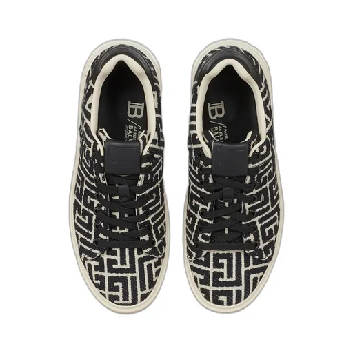 B-Court Monogram Lace-Up Sneakers