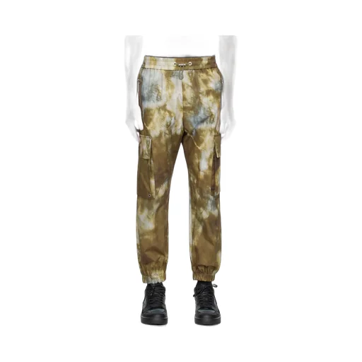 Desert Print Cotton Cargo Trousers