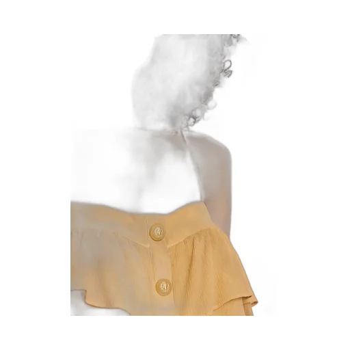 Strappy Ruffled Silk Top