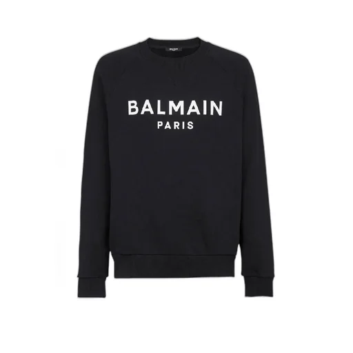 Cotton Printed Balmain Logo Sweatshirt