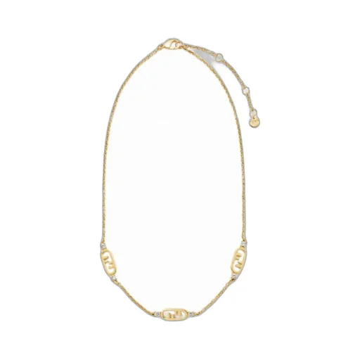 O'lock Logo-Detail Crystal Necklace
