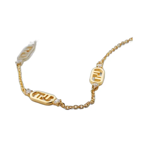 O'lock Logo-Detail Crystal Necklace