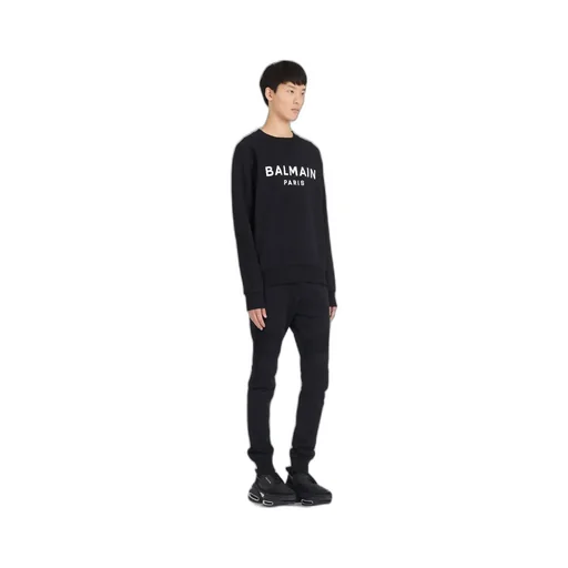 Cotton Printed Balmain Logo Sweatshirt