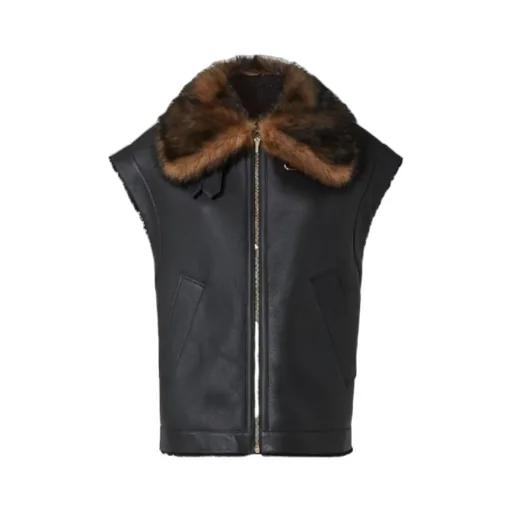 Ff Buckle Shearling Gilet