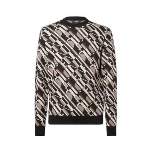 Logo Jacquard Crewneck Jumper