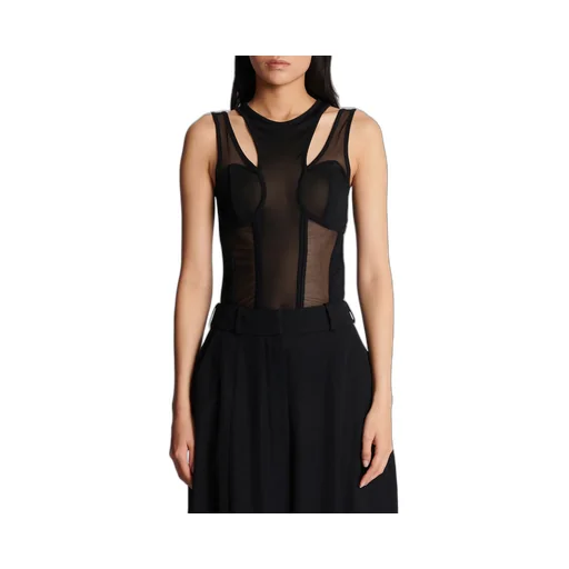 Cut-Out Tulle Body