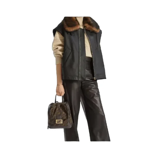 Ff Buckle Shearling Gilet