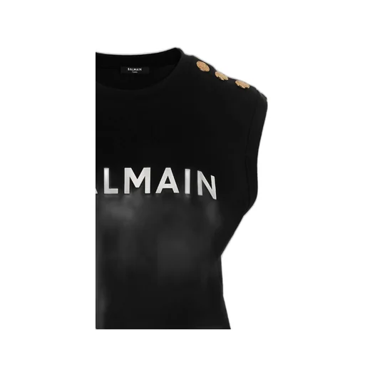 Logo Printed Sleeveless Top