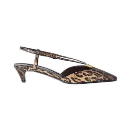 40Mm Animal-Print Slingback Pumps