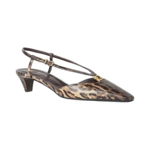 40Mm Animal-Print Slingback Pumps