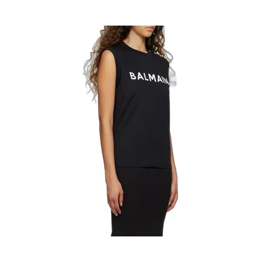Logo Printed Sleeveless Top