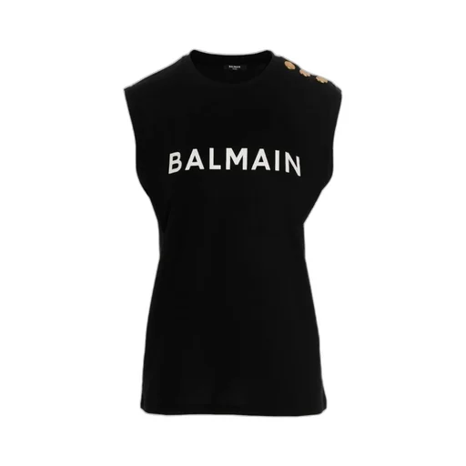 Logo Printed Sleeveless Top