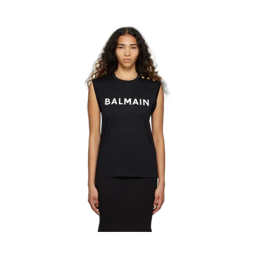 Logo Printed Sleeveless Top