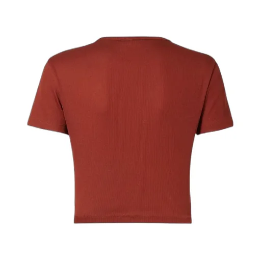 Logo Embroidered Crewneck Cropped T-Shirt