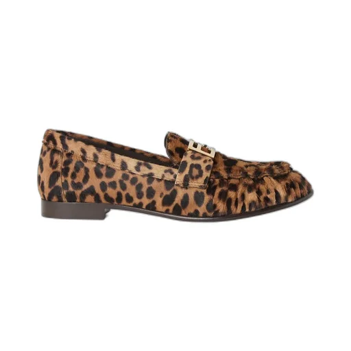 Baguette Leopard Printed Loafers