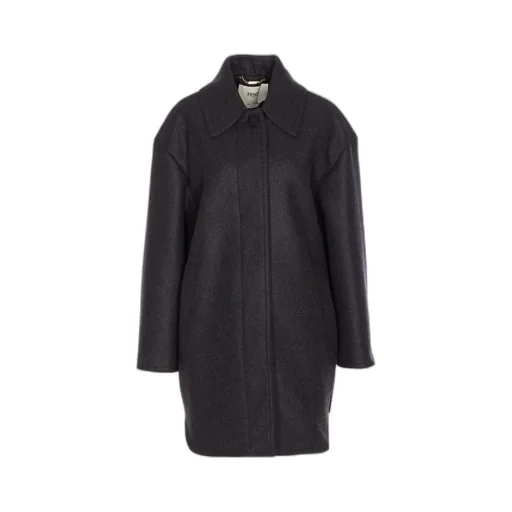 Single-Breasted Long Sleeved Midi Coat