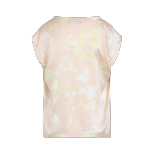 Graphic Printed Sleeveless Satin Top