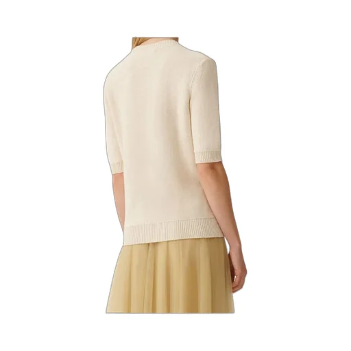 Sequinned Short Sleeved Crewneck Jumper