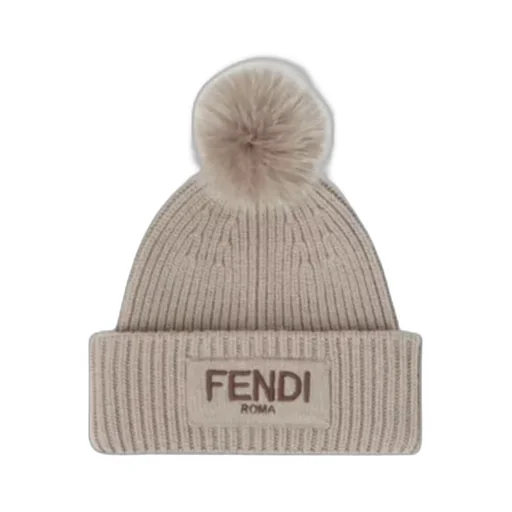 Logo Embroidered Pompom Detail Beanie