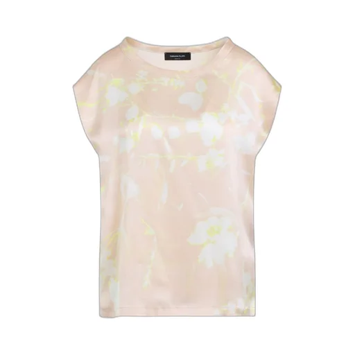 Graphic Printed Sleeveless Satin Top